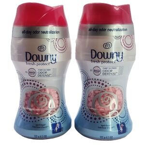 2 Downy Fresh Protect In Wash Beads April Fresh with Febreze Odor Defense 4.3 oz